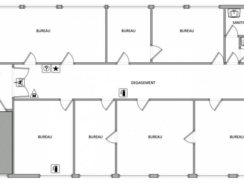 Location - Bureaux 251m² - Rouen