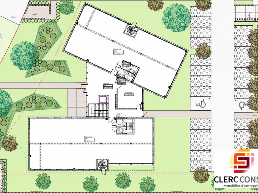 Vente - Bureaux 377m² - Saint-martin-du-vivier