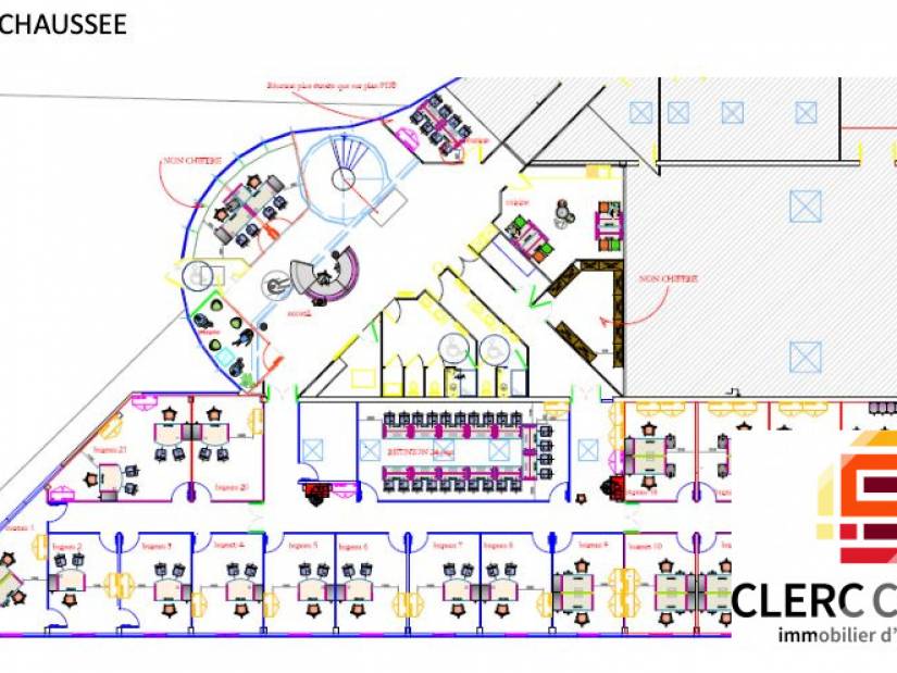 Location - Bureaux 1647m² - Mont-saint-aignan