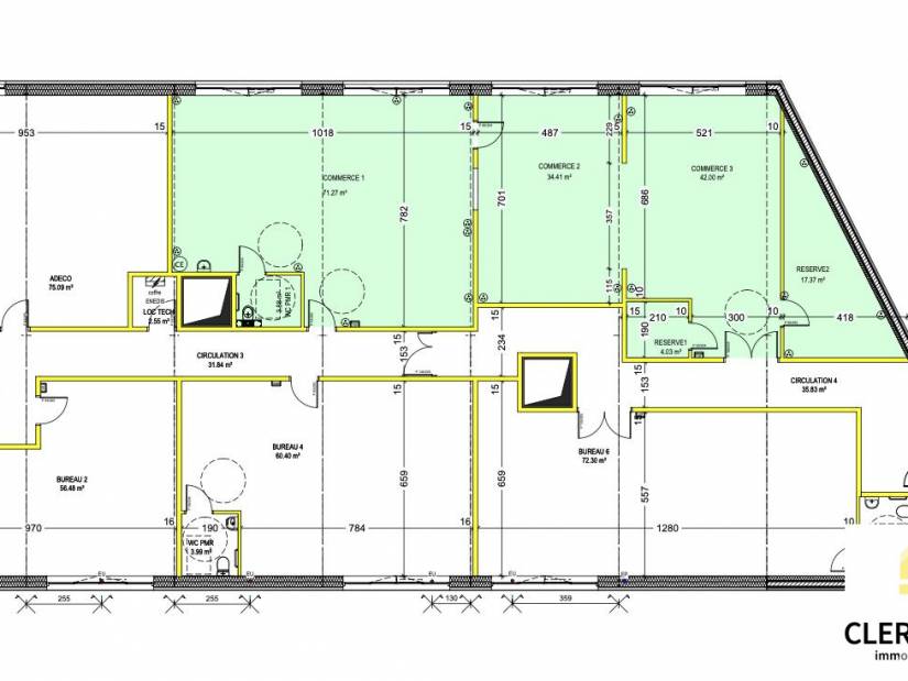 Location - Bureaux 313m² - Val-de-reuil