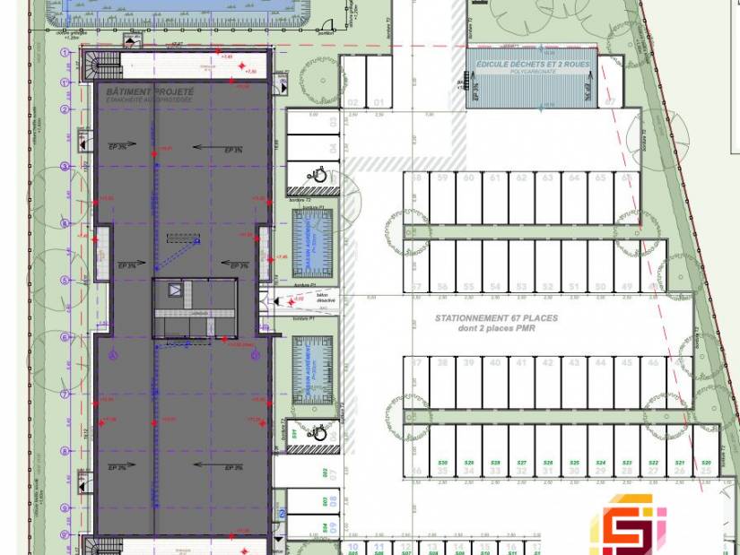 Location - Bureaux 142m² - Saint-martin-du-vivier