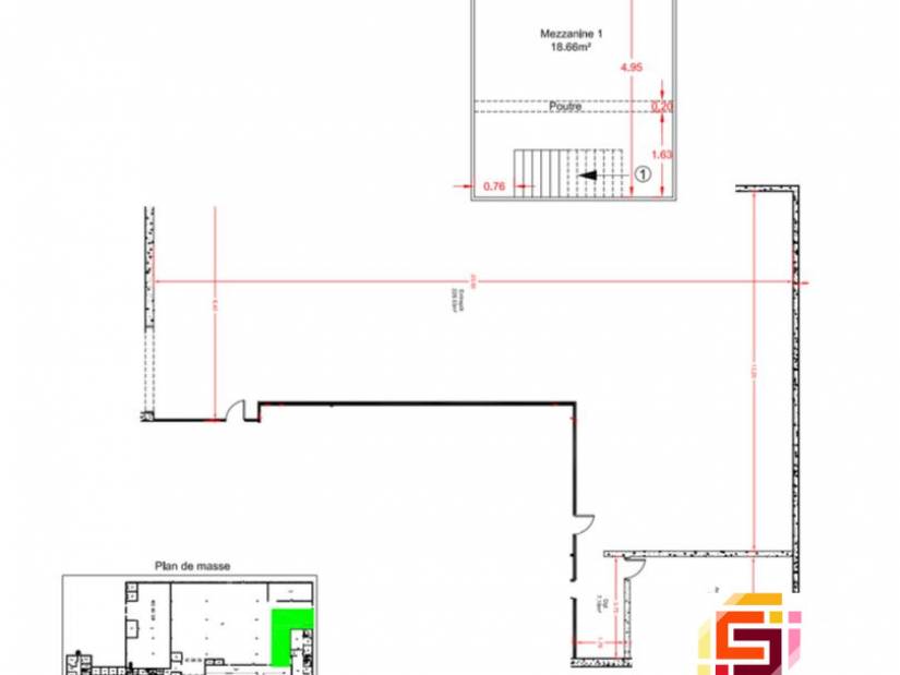 Location - Local d'activité 520m² - Saint-Étienne-du-rouvray